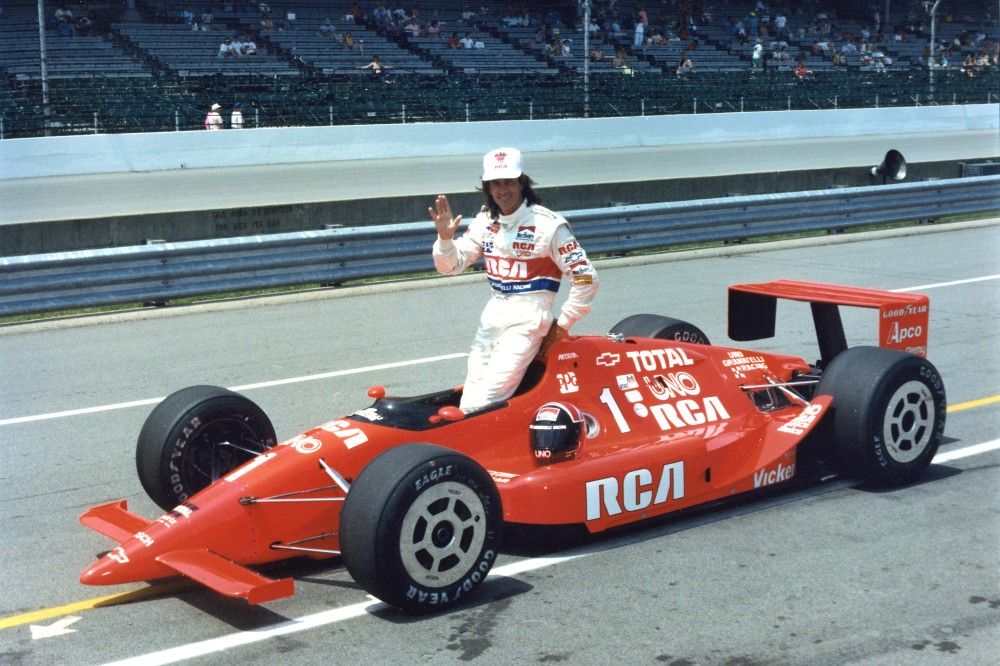 Arie Luyendyk voor de 1991 Indianapolis