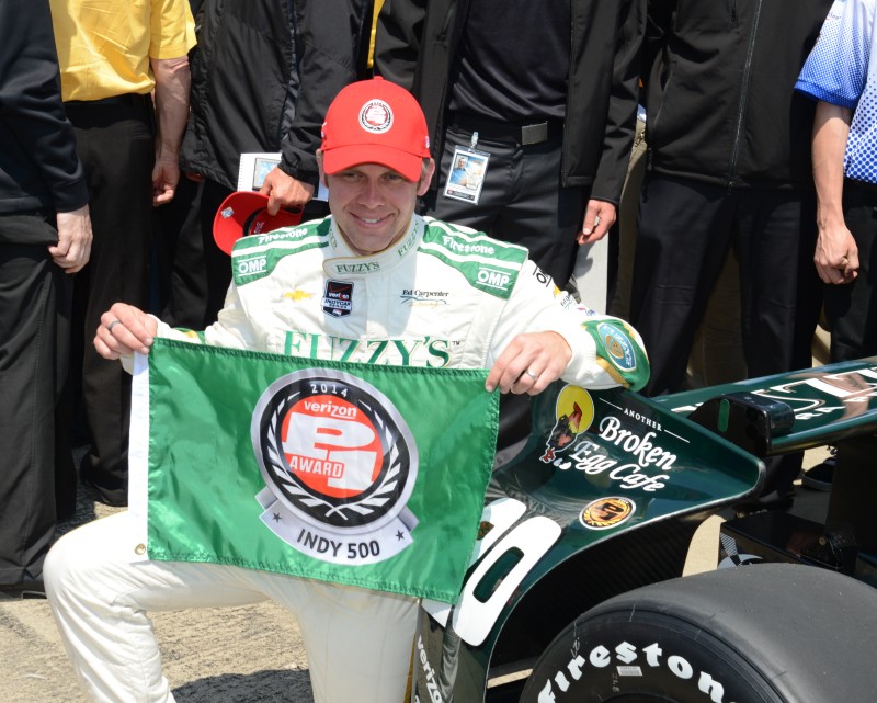 Ed  Carpenter pakt de pole voor de Indy 500