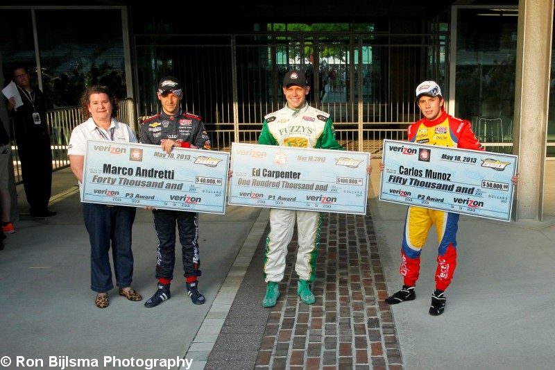 Marco Andretti, Ed Carpenter, Carlos Muñoz, Indianapolis