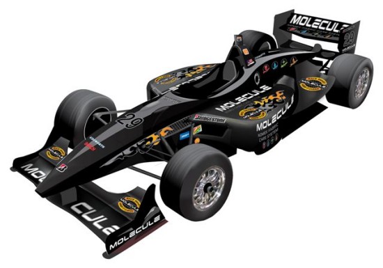 De kleurstelling van Figges wagen in The Molecule kleuren