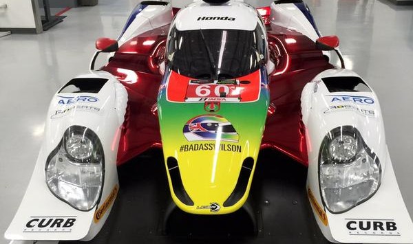 De Justin Wilson-kleurstelling voor Michael Shank Racing voor de race op Circuit of The Americas