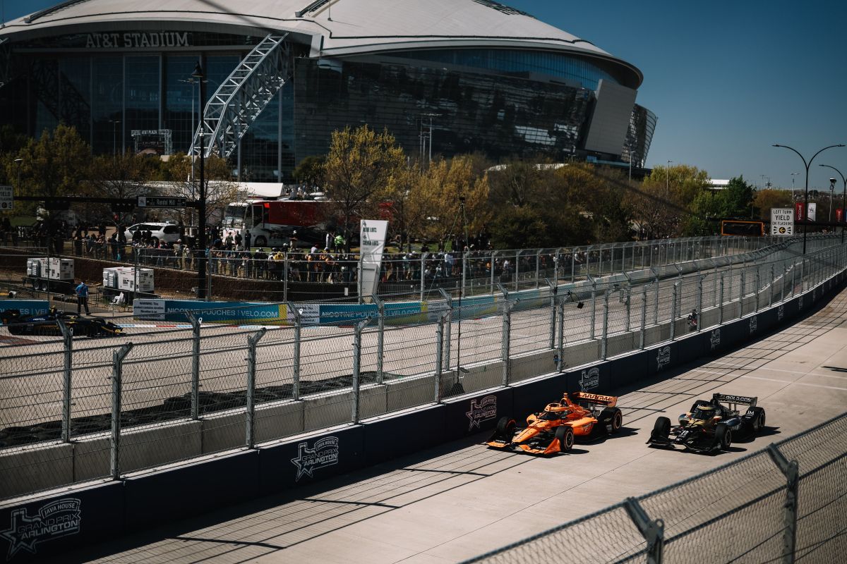 Christian Lundgaard and Kyle Kirkwood in Arlington