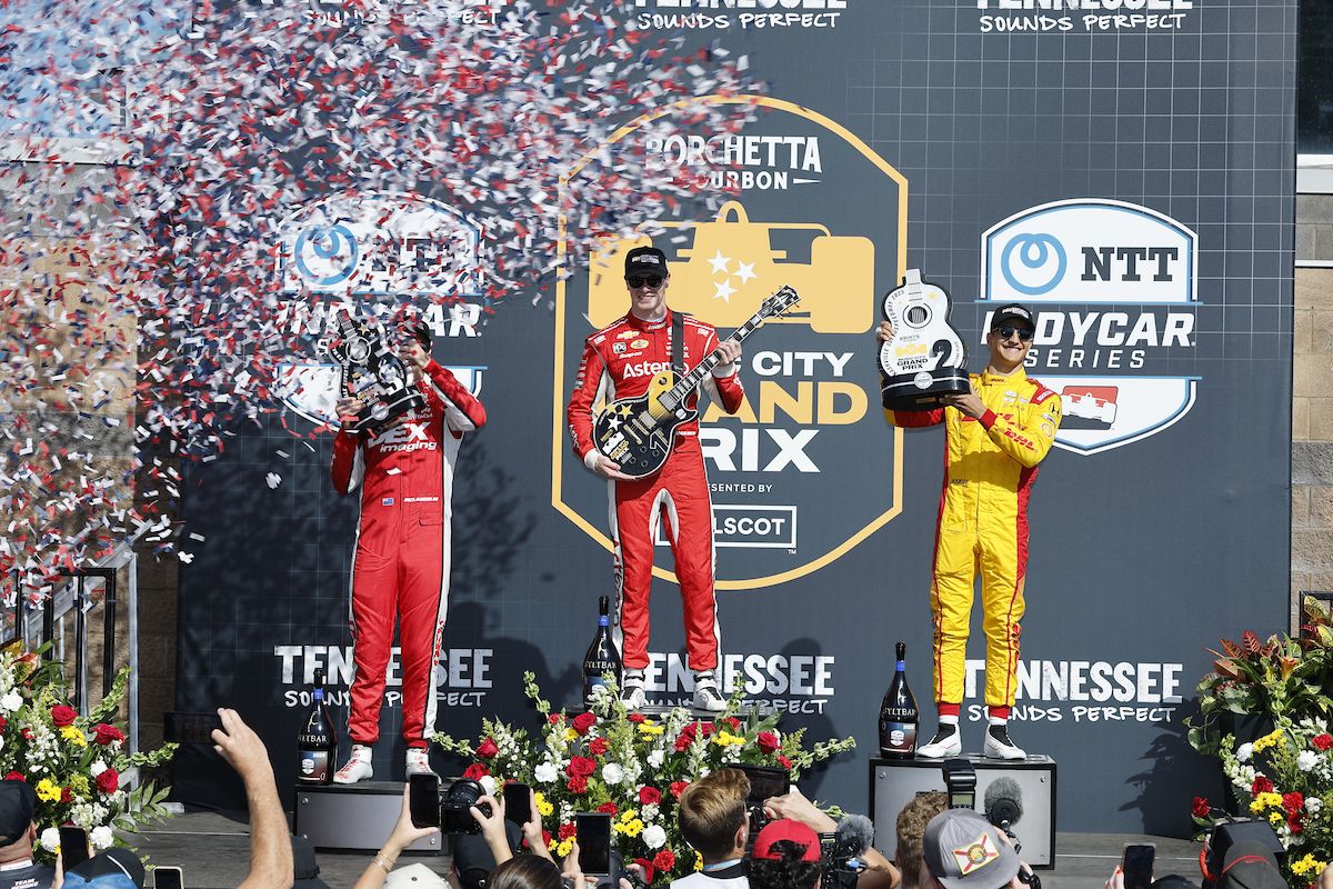 Scott McLaughlin, Josef Newgarden, Alex Palou, Nashville Superspeedway,
