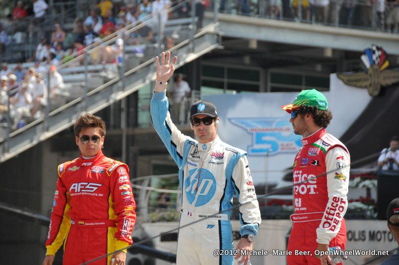 Michel Jourdain Jr., Simon Pagenaud, Sebastian Saavedra, Indianapolis