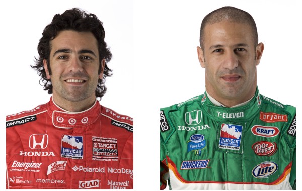 Dario Franchitti en Tony Kanaan