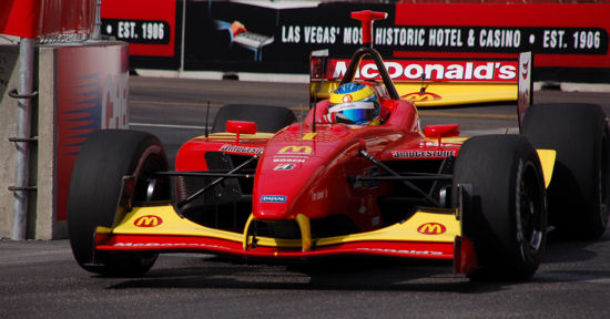 Sebastien Bourdais in Las Vegas, bocht 4