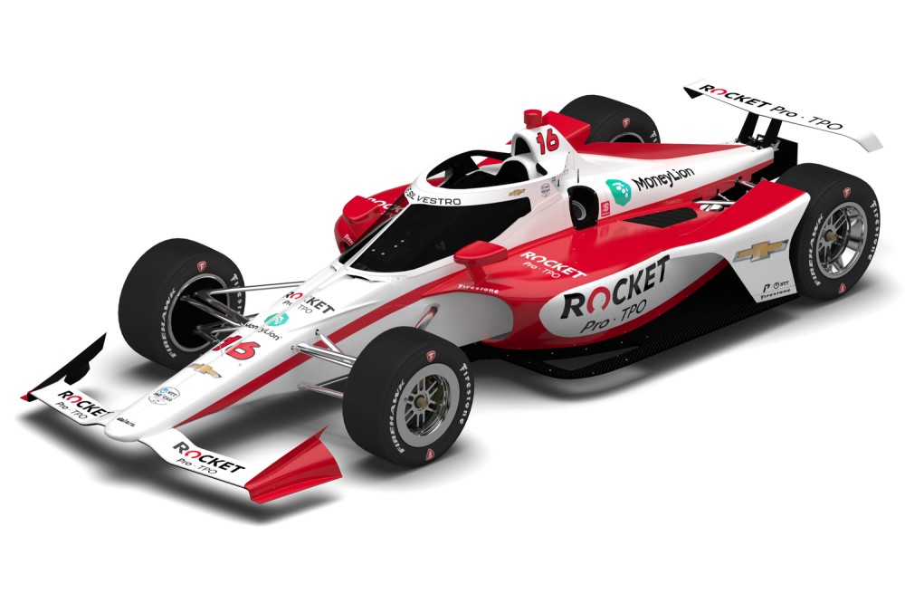 De Paretta Autosport kleurstelling voor de Indianapolis 500